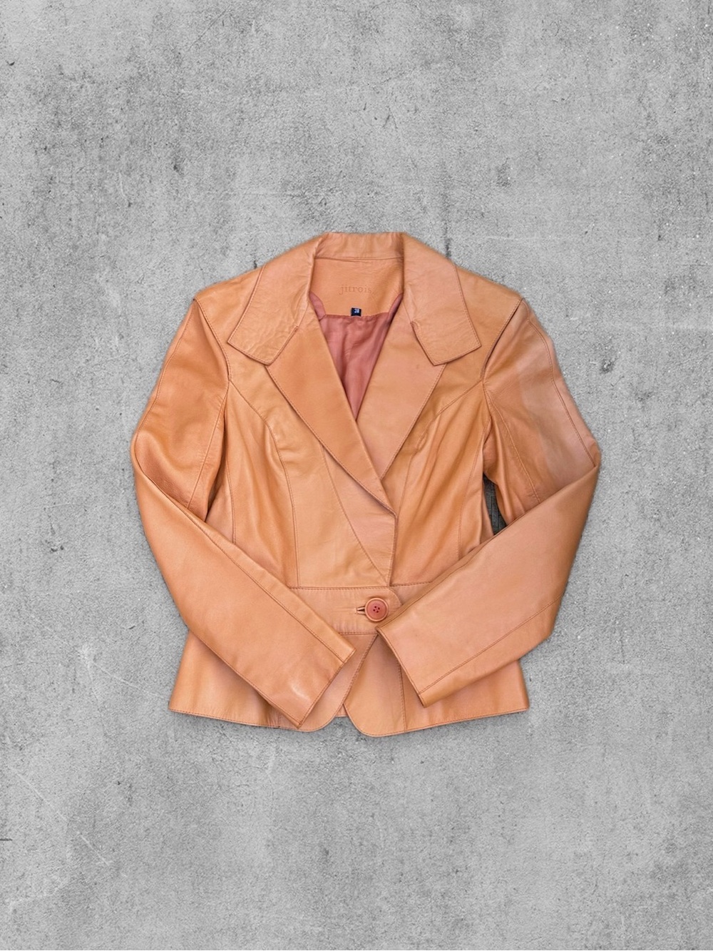 Vintage Jean Claude Jitrois Leather Blazer – Size 38